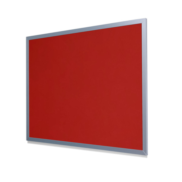 2210 Hot Salsa Colored Cork Forbo Bulletin Board with Light Aluminum Frame